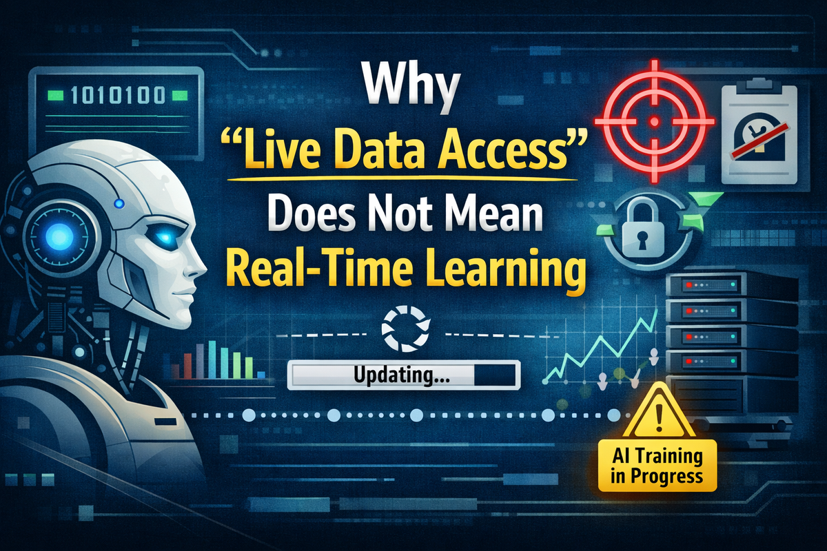 Why "Live Data Access" Does Not Mean Real-Time Learning